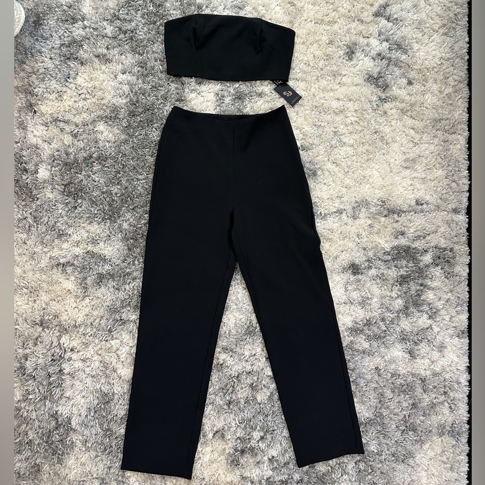Sincerely Jules | 2-Piece Crop Bandeau Pant Set